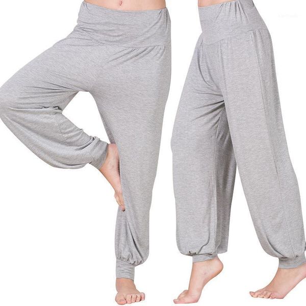 

yoga outfits women's plus fertilizer to increase modal thin soft exercise pants home sports bloomers1, White;red