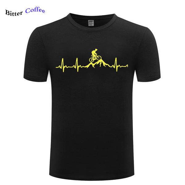 

new mountain bike heartbeat funny mtb dirt bike plus size custom short sleeve men's fashion tees hooded sweatshirt hoodie men t shirt