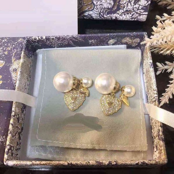 

85% off factory clearance earrings family autumn and winter love pearl earrings female fashion creative personality14, Golden