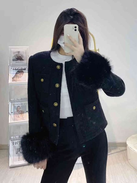 

women's jackets twotwinstyle casual coat for women round neck loose long sleeve single breasted patchwork pockets coats female winter 2, Black;brown