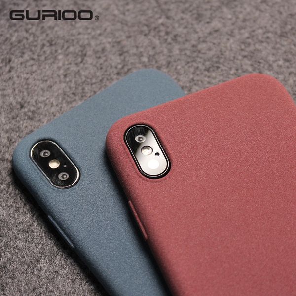 

sandstone ultra-thin gurioo mobile back soft scrub cover for iphone 11 pro 6 6s 7 8 x xr xs max plus phone case