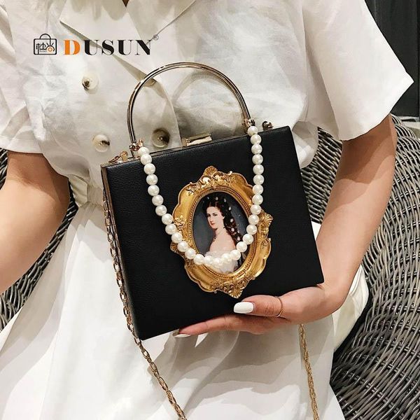 

retro baroque relief shoulder bags pu leather crossbody bags for women luxury handbags women designer pearl dinner bag new