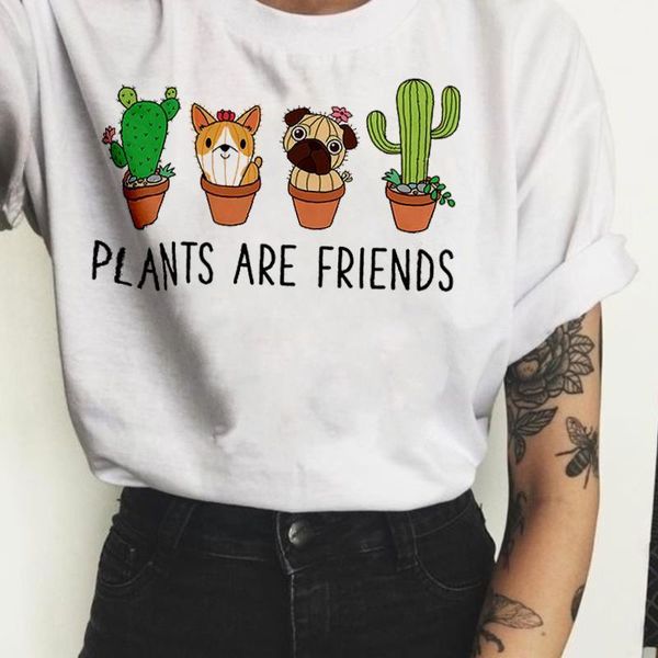 

harajuku kawaii plants and flowers t shirt women garden farm fashion t-shirt white soft casual tee girls clothing