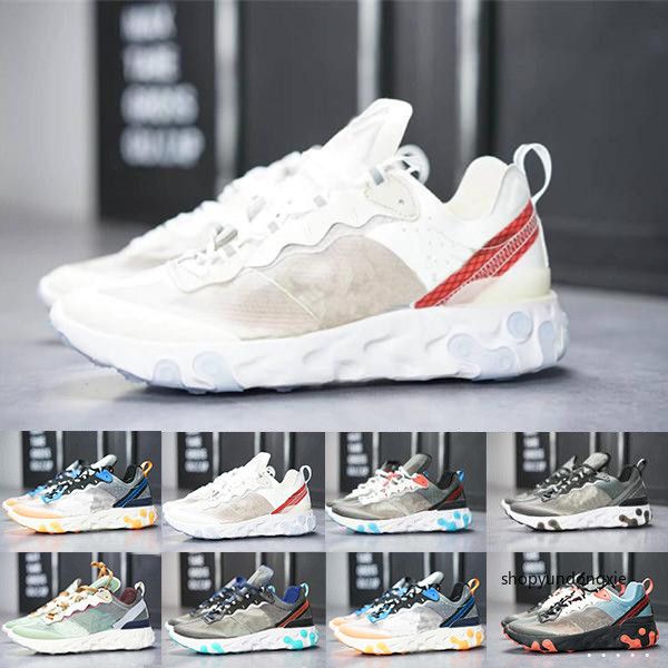 

undercover x upcoming air react element 87 pack white sneakers brand men women trainer men women running shoes zapatos grt3c