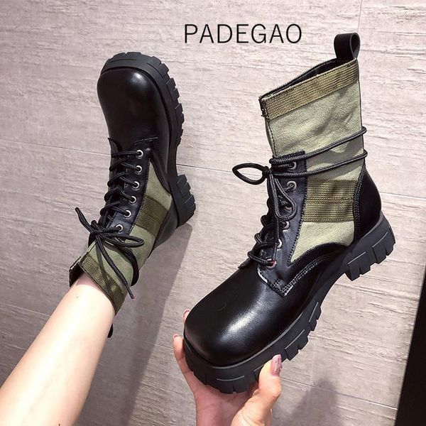 

boots women 2021 black fashion riding for camouflage style lace up
