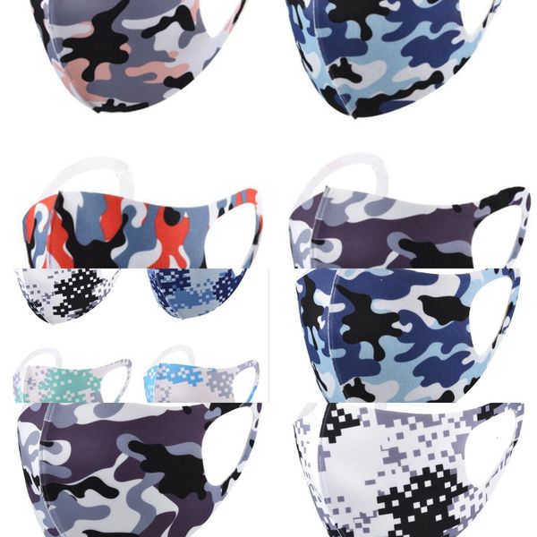 

reusable mask designer face camo washable stock mouth opp masks camouflage sponge mask anti dus