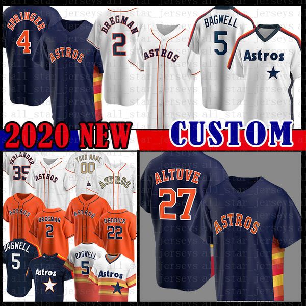 

houston jose altuve custom alex bregman george springer baseball jersey brian mccann justin verlander nolan ryan craig biggio carlos correa, Blue;black