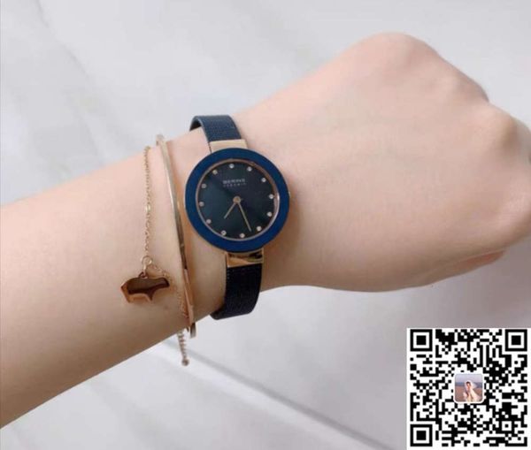 

watch the bering goddess same bering women's girl watch bracelet set star aurora, Slivery;brown