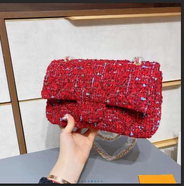 

2021 women luxurys designers bags 2020 classic plaid messenger bag cc bag woolen shoulder bag 19 series ing
