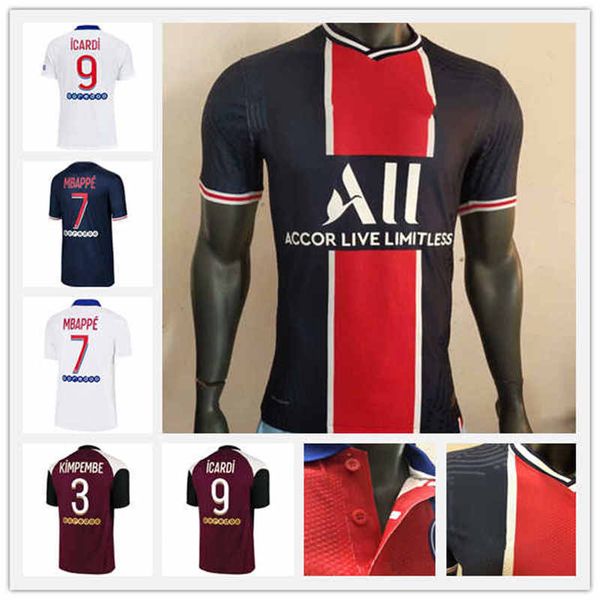 

player version 20 21 thai soccer jersey mbappe verratti 2020 2021 marquinhos kimpembe di maria kean football jersey soccer men shirt, Black;yellow