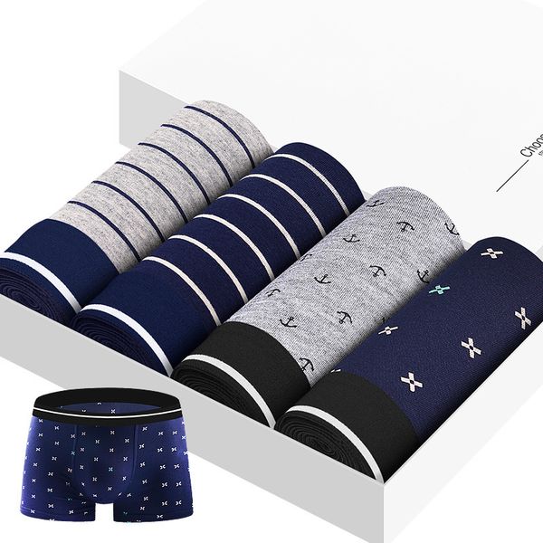 

2021 new men's fashionable comfortable breathable boxer shorts wear 9196, Black;white
