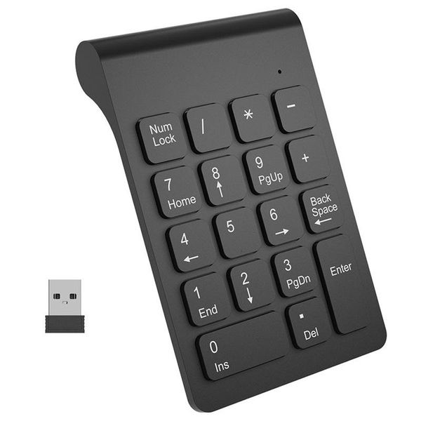 

au42 -wireless 2.4ghz 18 keys number pad numeric keypad keyboard for lappc & mac black