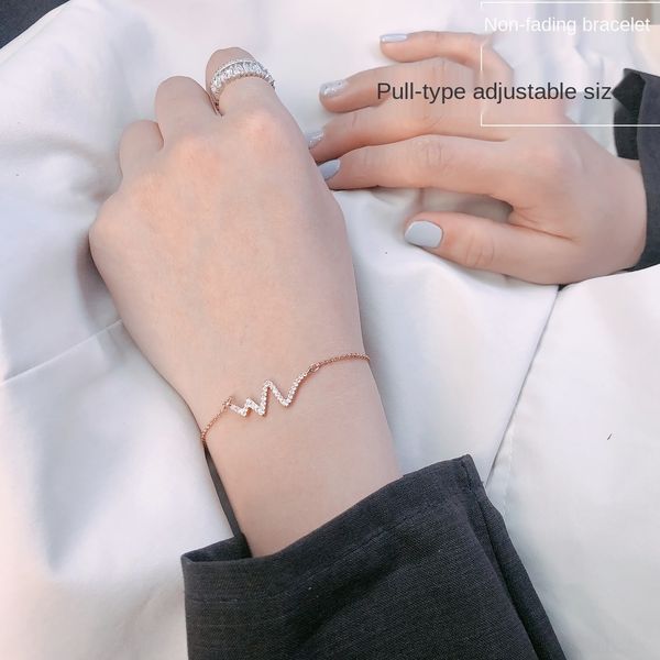 

6nrf6 mori female simple personality bracelet braceletbracelet braceletstudent hand rope girlfriends korean sisters fashion chic fresh antiq, Golden;silver