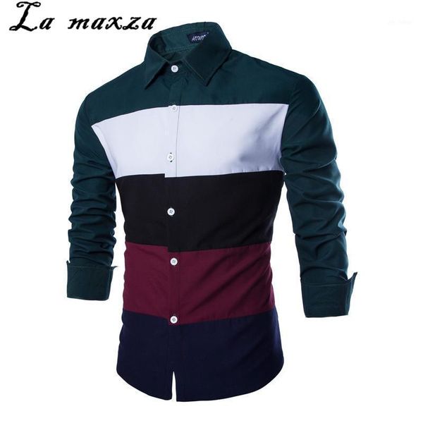 

2020 striped button up shirt causal mens shirt fashion long sleeves spring shirts1, White;black