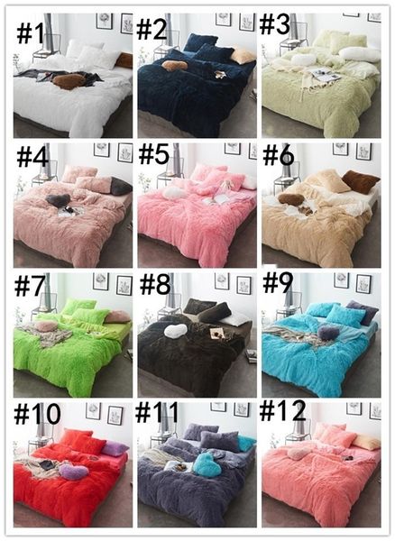 

sheet winter thicken four-piece bedding set designer comforters flannel coral fleece bed sets dha1204