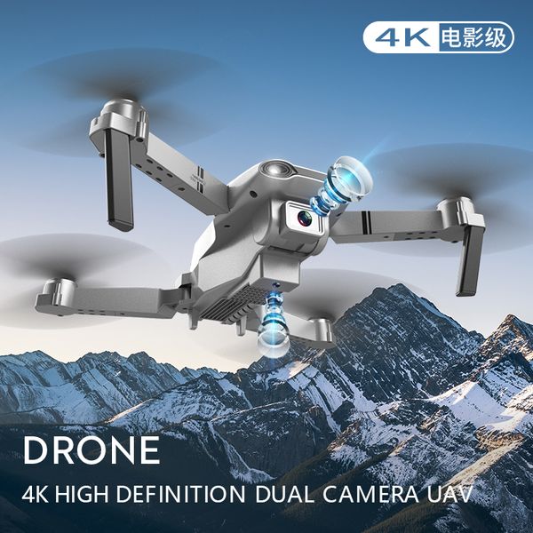 Mini drone giocattolo per principianti S602 4K con doppia fotocamera WIFI, traccia di volo, mantenimento dell'altitudine con rotazione a 360°, velocità a 3 marce, prendi il telefono con un gesto, regalo per bambini, 3-1