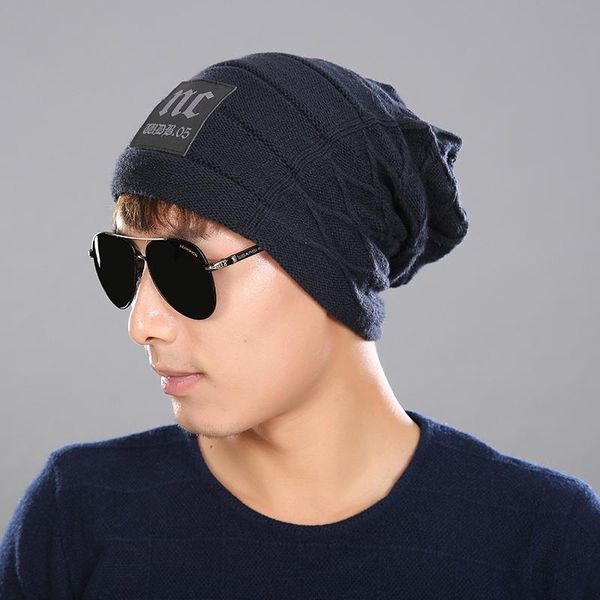 

flb] мужской cap мужчины beanie caps мальчиков зимние шапки для man вязаные шапочки hat stripes gorra color bonnet bone caps мужской и jlld, Black;white