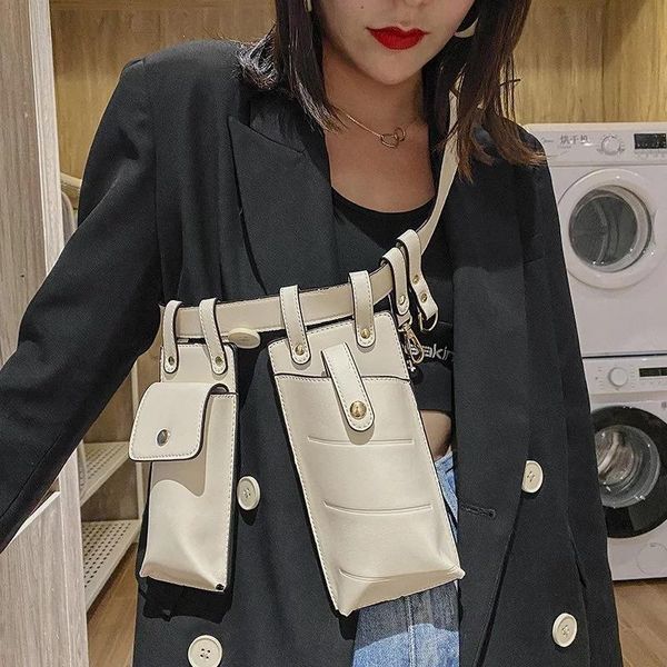 

женщины талии сумка кожа fanny pack crossbody сумка для женщин 2020 мода конструктор пояс грудь сумки кошельки телефон чехол