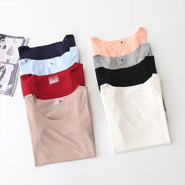 

womens lady cotton long sleeve o neck woman tshirt all match basic t shirt black gray white color woman tshirt