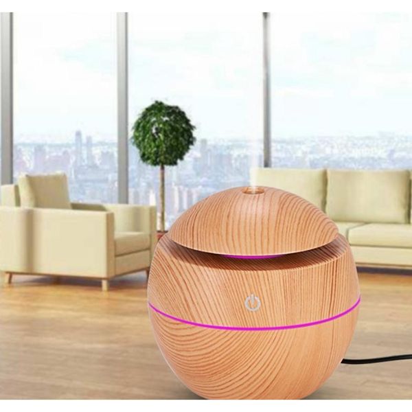 

wood grain essential humidifier aroma oil diffuser ultrasonic wood air humidifier usb mini mist maker led lig jllbkw sport77777