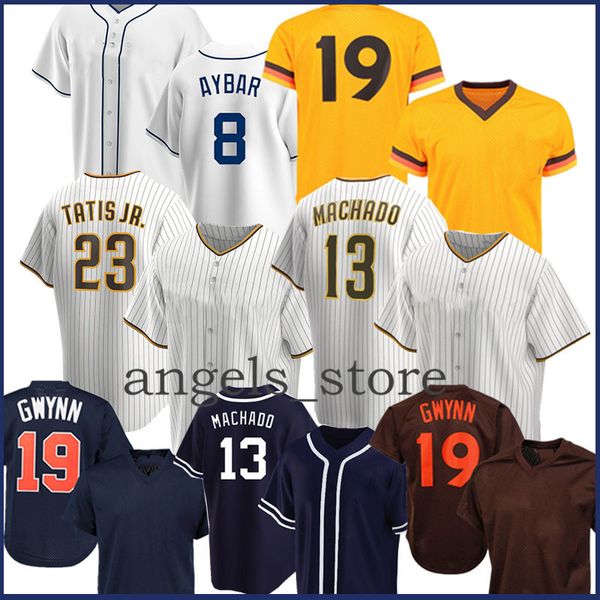 

manny 13 machado baseball jersey tony 19 gwynn fernando 23 tatis jr. trevor 51 hoffman eric 30 hosmer wil 4 meyers manuel 7 margot renfroe, Blue;black