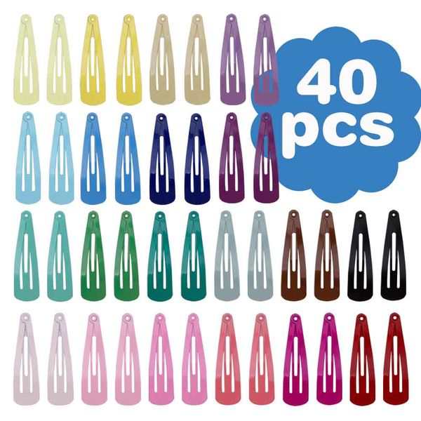 

40pcs hairpins hair clips for the women hair barrettes pins metal hairgrip colorful snap alligator hair clip women accessories, Black;brown