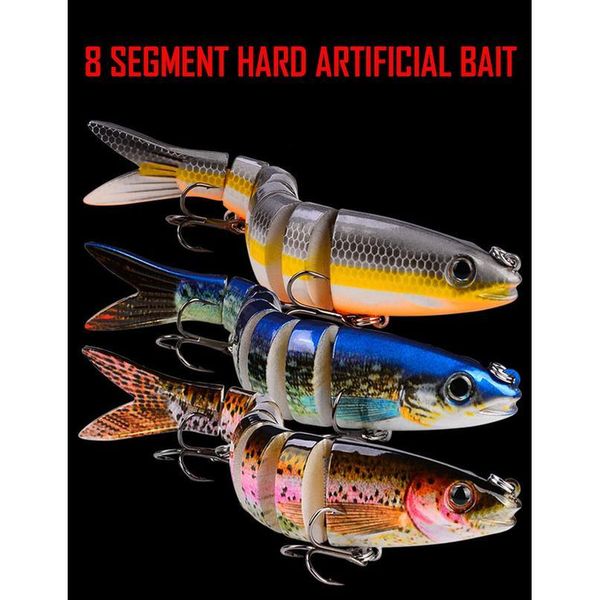 

gobygo 1pcs 16g 19g sinking wobblers 8 segments fishing lure multi jointed swimbait hard bait fishing tackle bass isca c qylarg