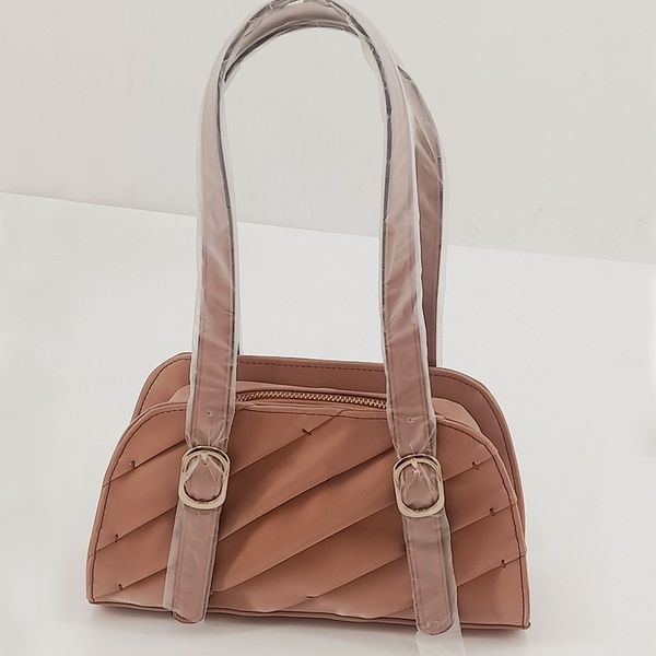 

personality design solid color handbag ladies fashion luxury shoulder bag wavy bag