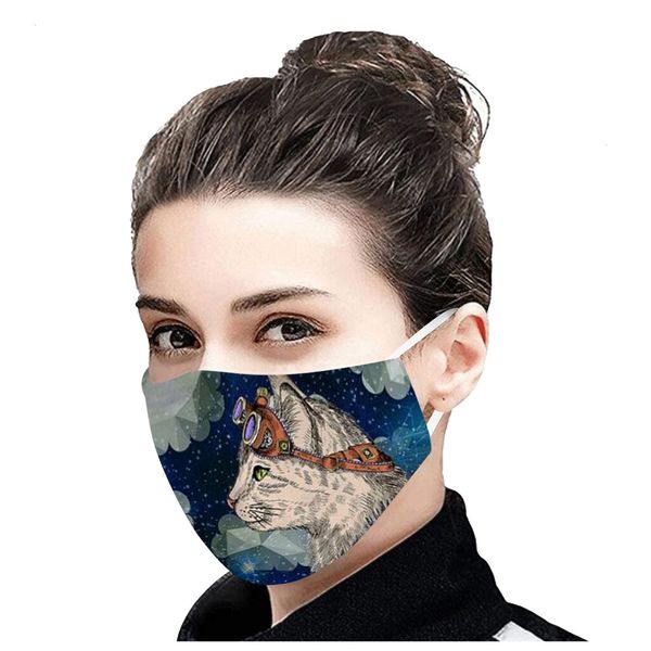 

factory0b6jcat new animal reusable mask 1pc creative flower 3d print anime mouth muffle dustproof breathable prote