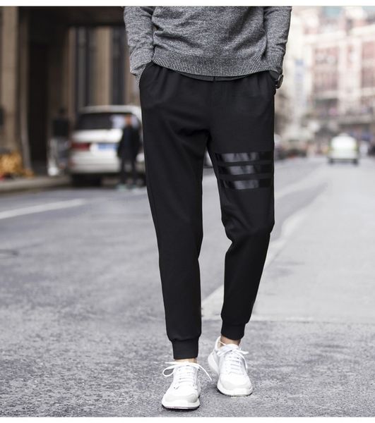 

m4geq net red capris autumn thin men's tight harem casual tight casual men's sports loose leggings pants closing pants j6iau, Blue