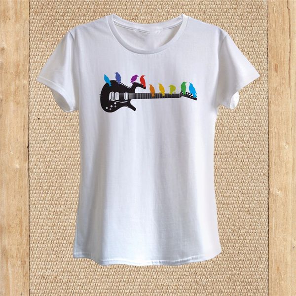 

woodstock colourful birds on guitar rock tÂ­-shirt new trends tee shirt sport hooded sweatshirt hoodie