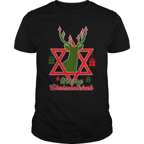 

men short sleeve tshirt merry chrismukkah reindeer star of david t-shirt cool women t-shirt sport hooded sweatshirt hoodie