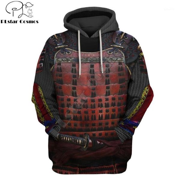 

cosplay fashion men hoodie the last samurai armor 3d printed harajuku sweatshirt casual pullover sudadera hombre kj0781, Black