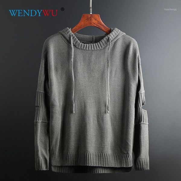 

sweater mens chunky cotton sweaters winter warm men knitted wear fashion solid pullover hooded o-neck sweater1, White;black