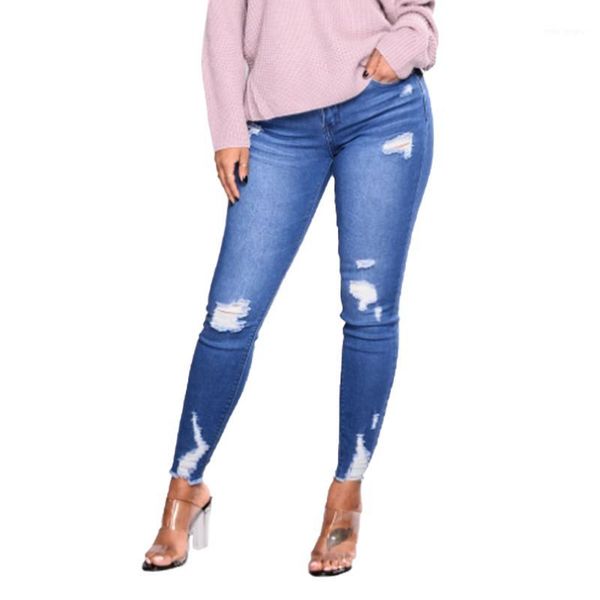 

women jeans high waist blue pants skinny jeans woman clothing hole pencil pants skinny women pant1