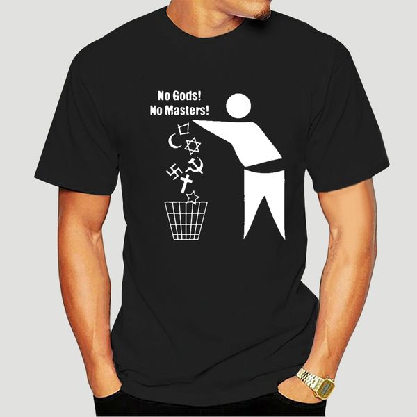 

no gods no masters atheist religion trash can classic round collar short sleeve fashion brand 0108d sport hooded sweatshirt hoodie t shirt