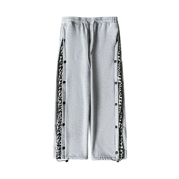 

drawstring joggers wide leg pants men graffiti print sweatpants 2021 aesthetic vintage streetwear korean techwear sport trouser, Black