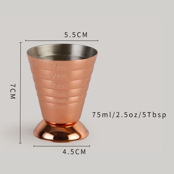 

304 magic measuring cup with 3 kinds of graduated glass stainless steel ounces measuring bottle bar creative wine scale cup 36 m2