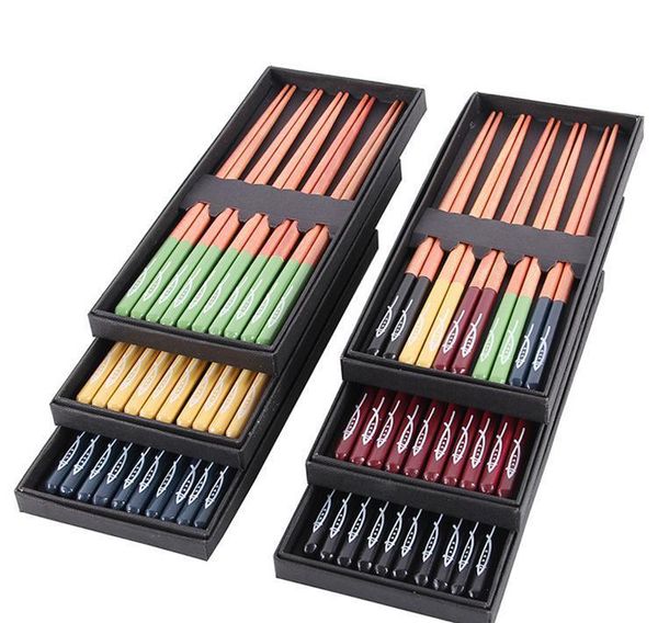 

new japanese wooden set 5 pairs of pointed chopsticks commonly used in home use and a box of 23cm dinner chopsticks t3i5039 bbyztyw