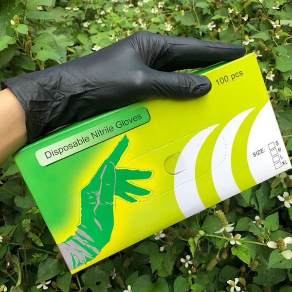 

grade garden kitchen household durable cleaning 100pcs food disposable nitrile rubber protective gloves dhl fast ship