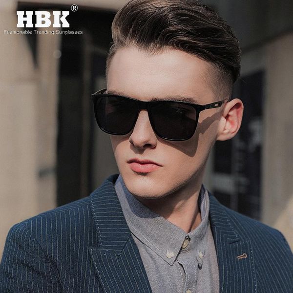 

sunglasses hbk classic square for men women 2021 polarized driving shades goggles sun glass uv400 aluminum eyeware, White;black