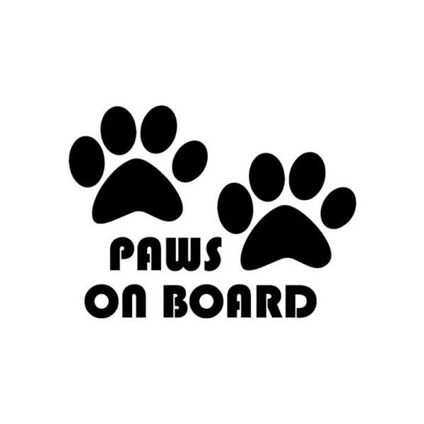 

12.3cm*9.3cm creative fashion car stickers cute cartoon dog paw on board to remind the car tail stickers c5-0009