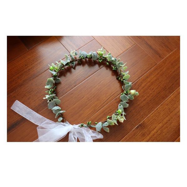 

10pcs plant leaf berry flower wreath crown festival headband women hair accessories headdress floral garland wedding qylamq
