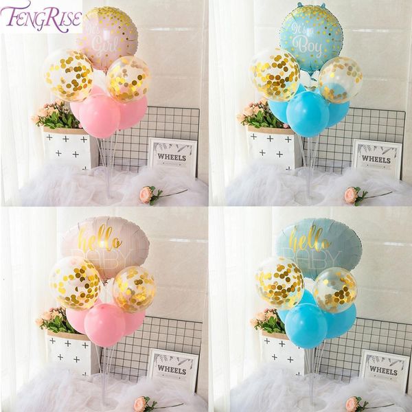 

fengrise pink blue balloons baby shower decor birthday decorations kids its a boy girl babyshower party supplies