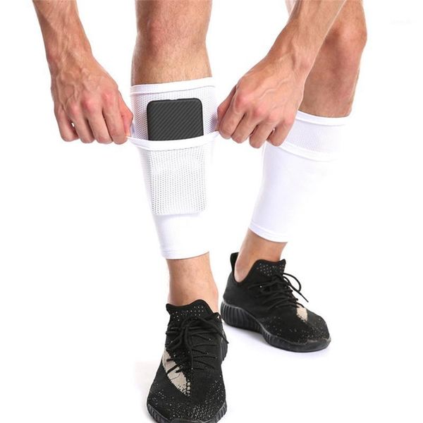 

elbow & knee pads protective socks with pocket for football soccer shin leg sleeves support pad kids socks1, Black;gray