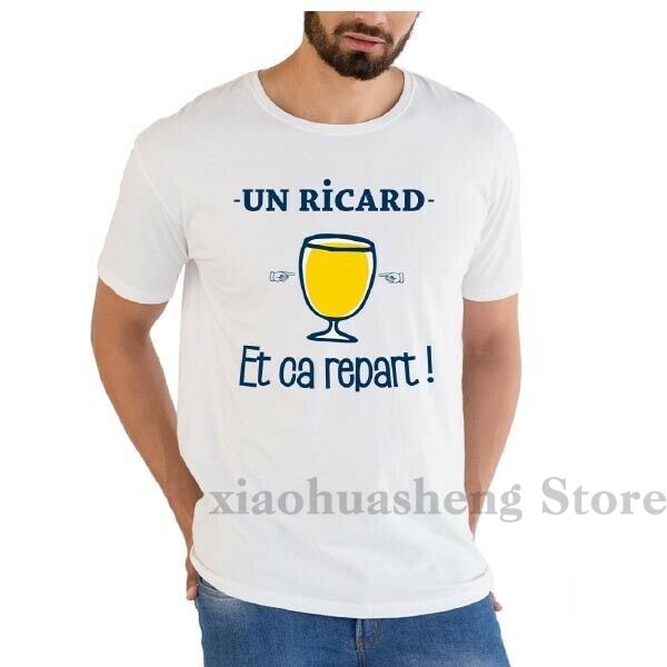 

t-shirt un ricard et ca repart 100% cotton men t shirt women tee o-neck short sleeve funny tshirts sport hooded sweatshirt hoodie
