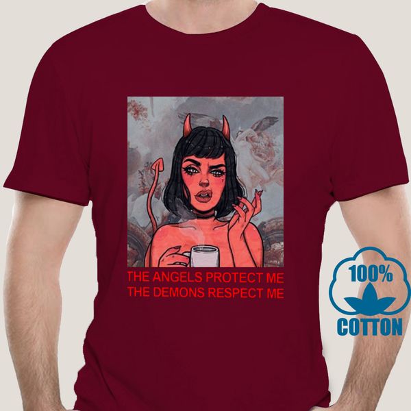 

0026a devil letter print fun vintage summer harajuku loose short sleeve gothic cartoon casual ulzzang female punk sweatshirt hoodie t shirt