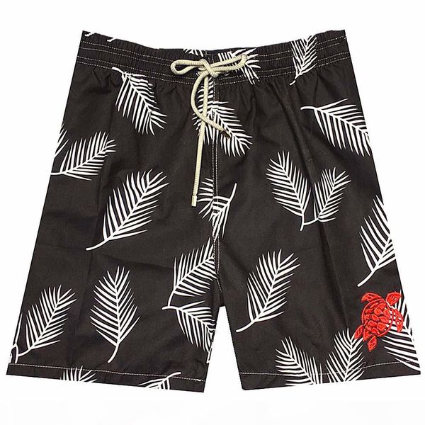 

vilebre men's cotton spandex shorts personality ethnic color stitching 2019 summer new leisure wild men loose floral beach shorts, White;black