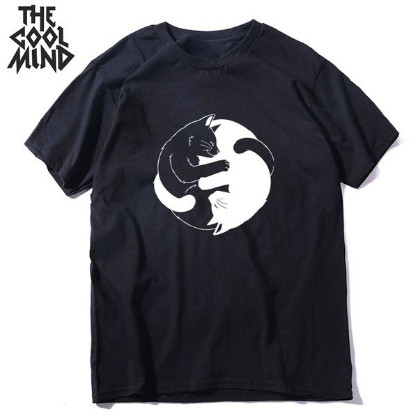 

short sleeve cat print men tshirt casual cool cat men t shirt o-neck loose t-shirt mens tee shirts sport hooded sweatshirt hoodie