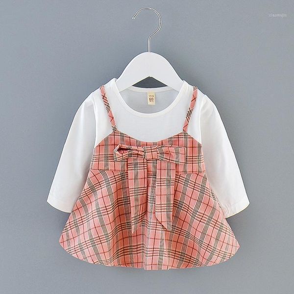 

girl's dresses baby girl plaid dress1, Red;yellow